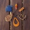 Handmade Leather Earrings 'GEMA' 2