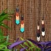 Handmade Leather Earrings 'ROSA' 3