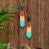 Handmade Leather Earrings 'ROSA' 2