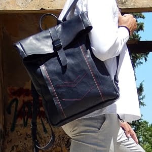Δερμάτινη Τσάντα TRISTAN in special laptop backpack version 6