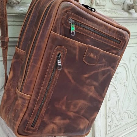 Δερμάτινη Τσάντα DOS - ZIP in special laptop backpack version 4