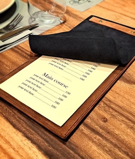 Δερμάτινος Χειροποίητος Κατάλογος Menu "Dorso" 1