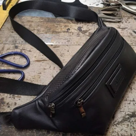 Handmade Leather Unisex Waist - Chest Bag 7