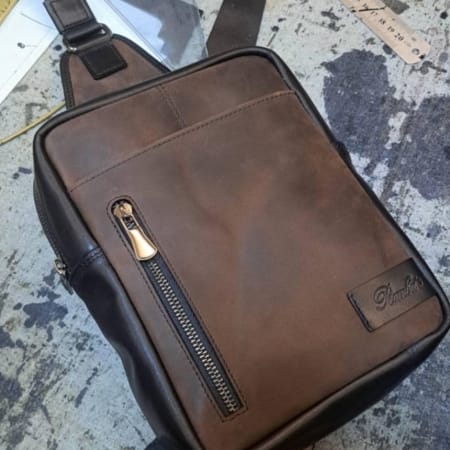 Handmade Leather Orders - Chest Bag 9